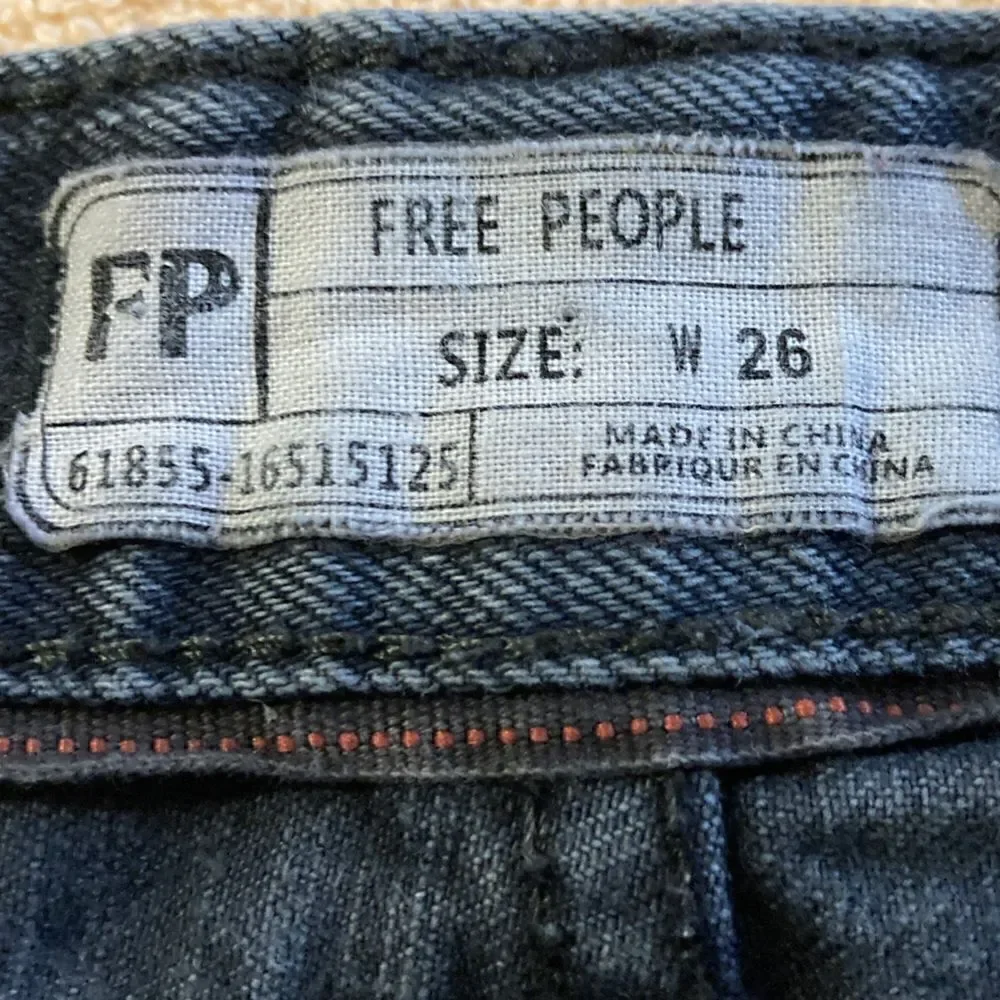 Free People Navy Blue Button Up Short Size 26